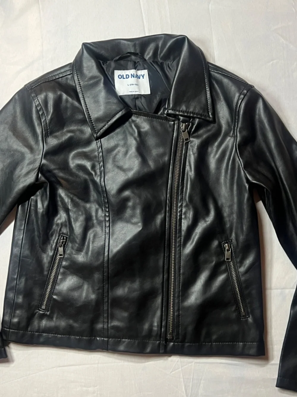 Old Navy black moto